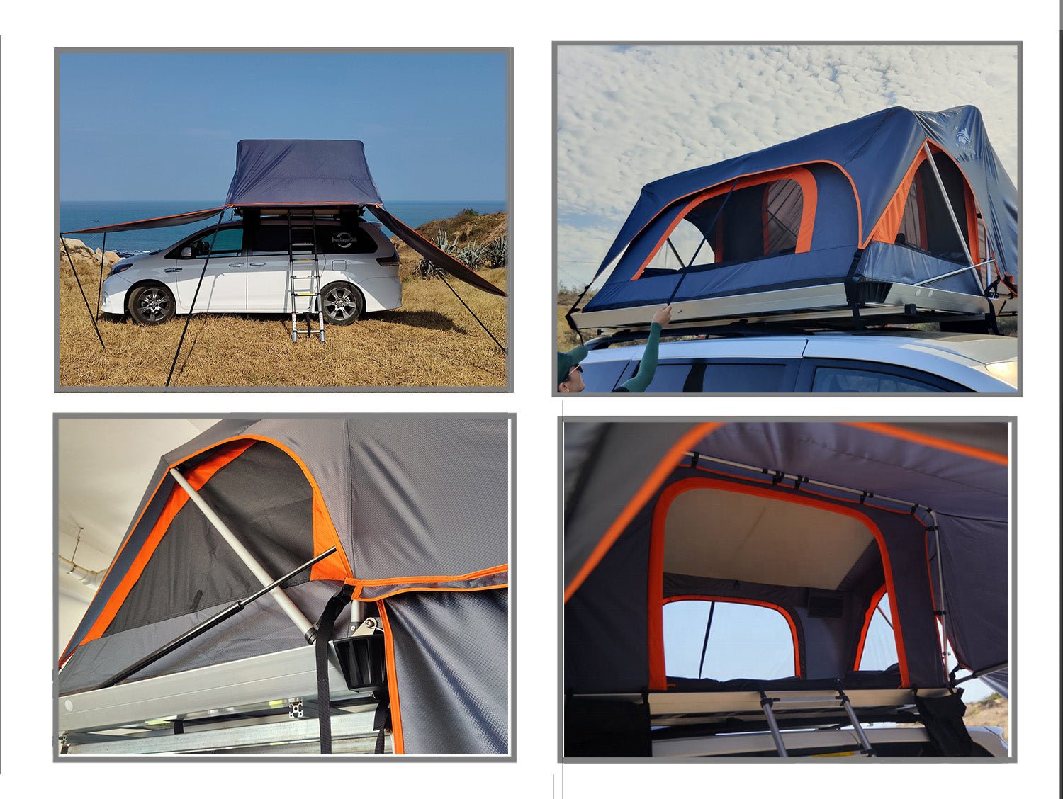 2 People Aluminum Soft Shell Roof Top Tent MOT - T1000 R - MARVELOUS OUTDOOR