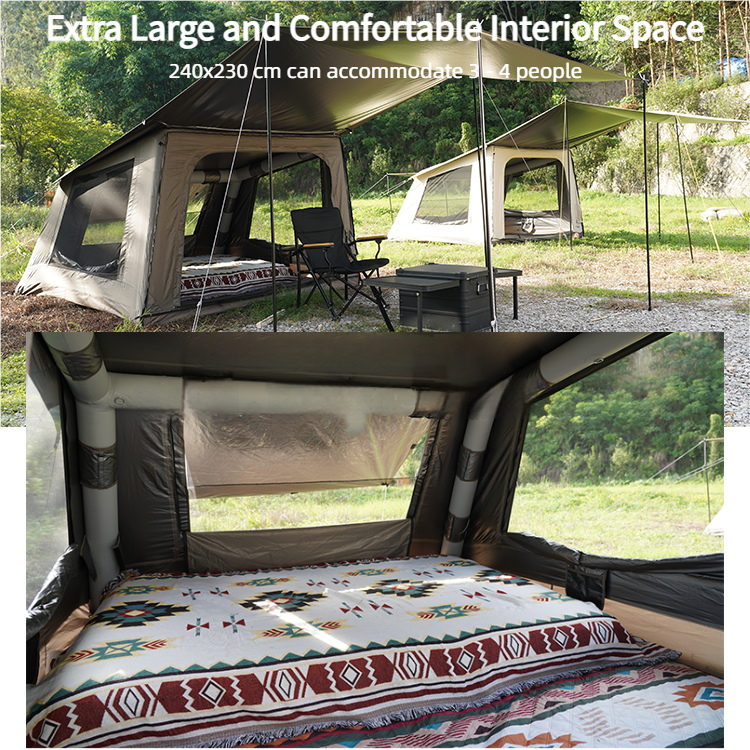 5.5 M ² New Design Inflatable Tent with Tarp MOT-Q500R