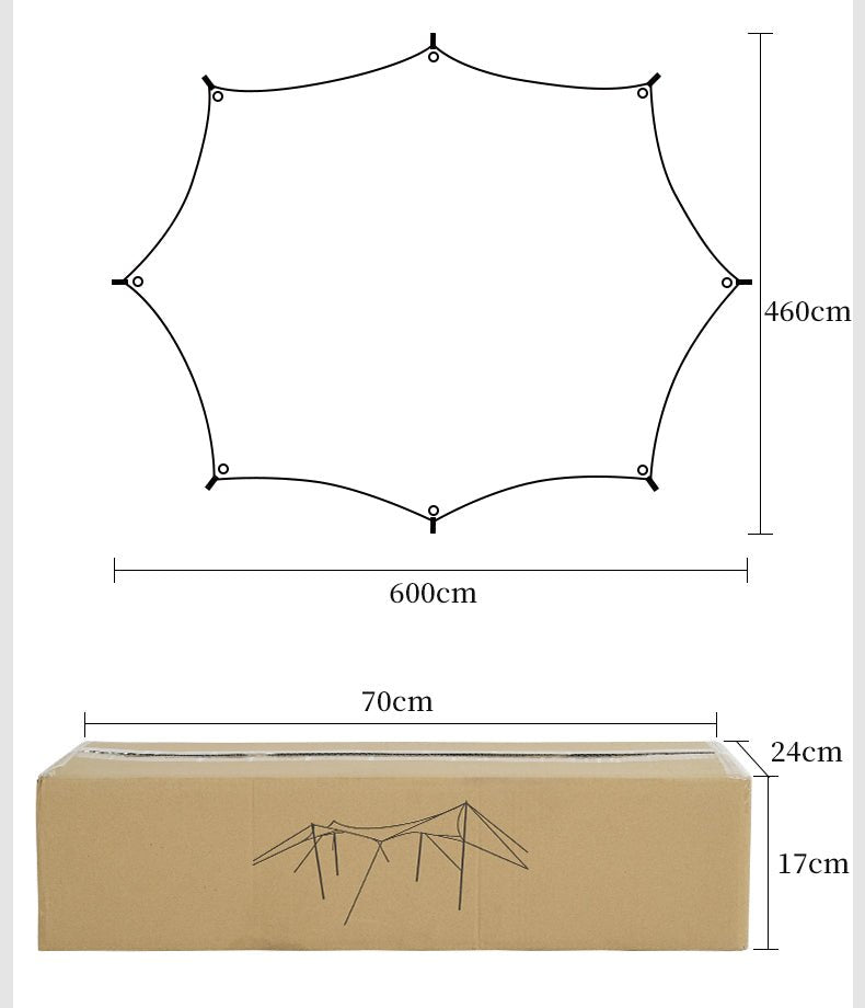 Heavy - Duty Octagonal Tarp - Multi - Purpose, Weather - Resistant Cover - MARVELOUS OUTDOOR