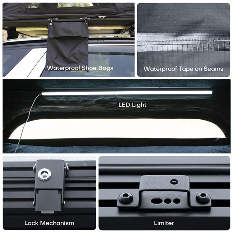 Triangle Aluminum Hard shell Car Roof Top Tent MOT - LK910 - MARVELOUS OUTDOOR