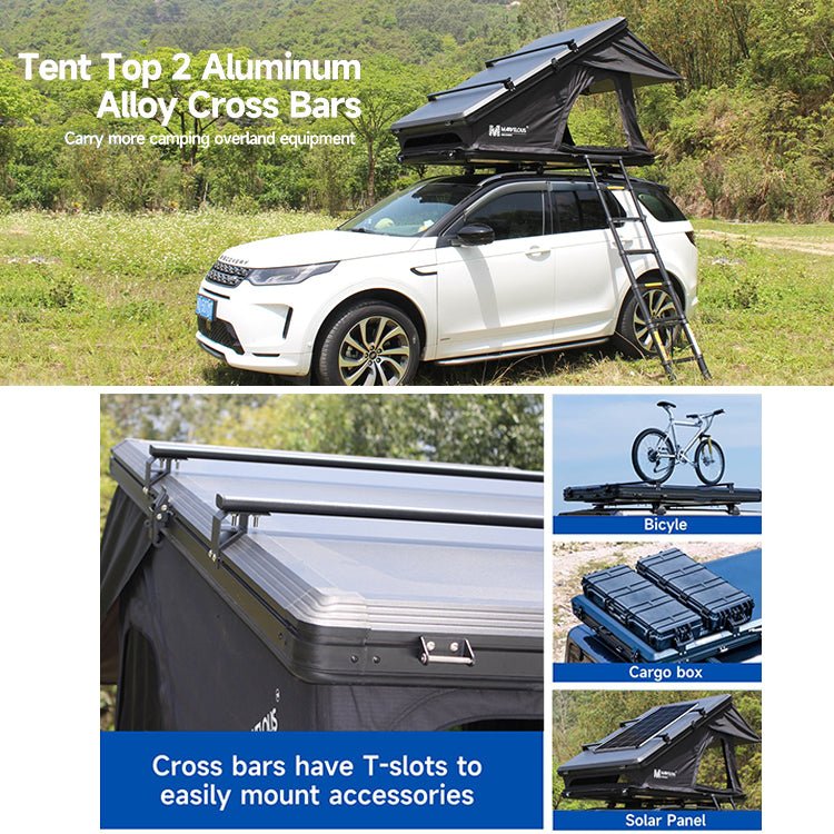 Triangle Aluminum Hard shell Car Roof Top Tent MOT - LK910 - MARVELOUS OUTDOOR