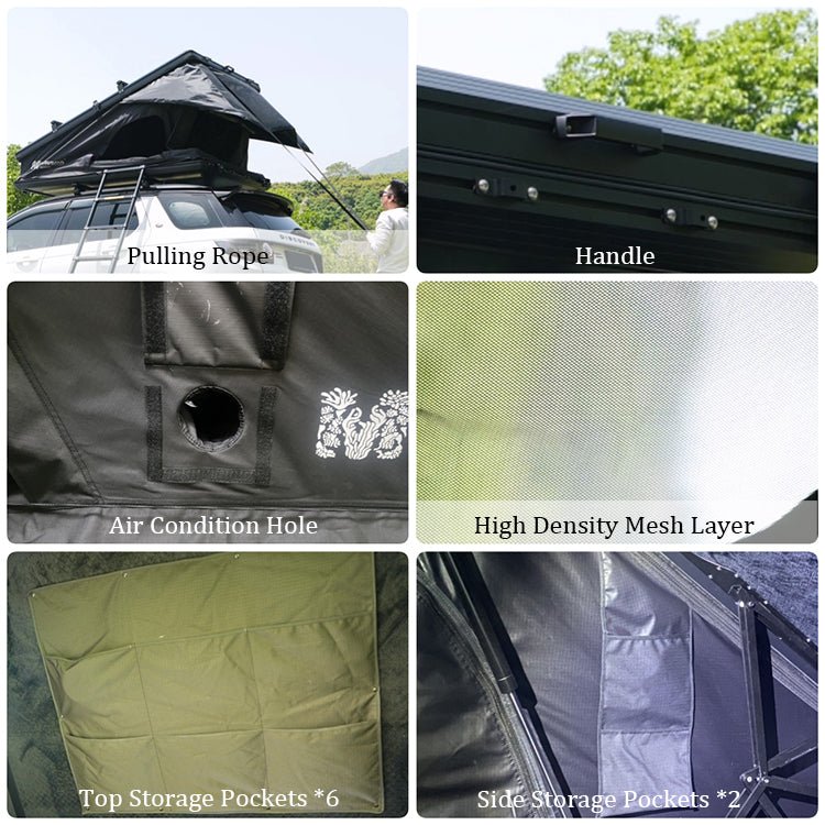 Triangle Aluminum Hard shell Car Roof Top Tent MOT - LK910 - MARVELOUS OUTDOOR